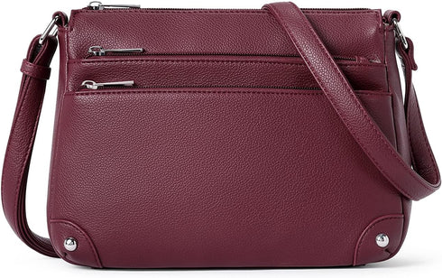 WESTBRONCO Crossbody Bags for Women, Medium Size Shoulder Handbags, Satchel Purse with Multi Zipper Pocket...