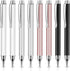 Weewooday 8 Pieces Capacitive Stylus Pens for Touch Screen, Universal Disc Stylus Pens Fine Point Stylus for Most Touch Screen Smart Devices, 4 Co...