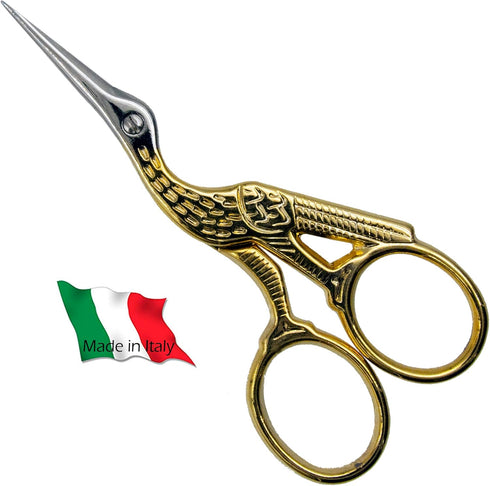 Ultima 3-1/2-Inch Forged, Gold-Plated, Stork Embroidery & Sewing Scissors...