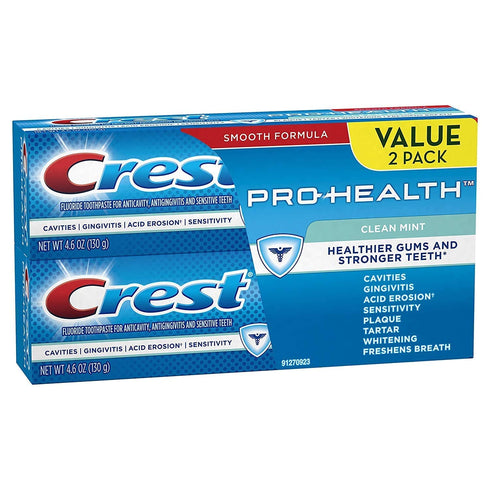 Crest Pro-Health Toothpaste, Clean Mint 4.6 oz (Pack of 2)...