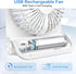 EasyAcc Small Powerful Desk Fan, 2000 Rechargeable Battery Fan - Fuly Foldable, Strong Wind, 4 Speeds - USB C Fan for Home, Travel, Cruise, Sporti...