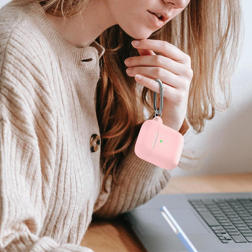 for AirPods Case Cover, Come with Cleaner Kit, Soft Silicone Protective Cover with Buckle for Women Men Compatible with Apple AirPods 2nd 1st Gene...