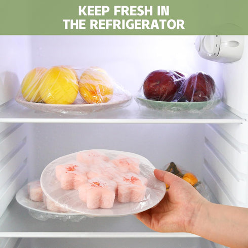 Plastic Bowl Covers 100pcs Elastic Reusable, Shower Caps for Sourdough Bread Proofing, Outdoor Food Covers to keep Bugs Away, Stretch Bowl Covers ...