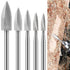Wood Carving Drill Bits Set for Dremel Rotary Tool 5Pcs Engraving Drill Accessories Bit Wood Crafts Grinding Woodworking Tool with 1/8” Shank for ...