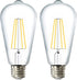 Sunco Lighting - 2 Pack 60W Vintage LED Edison Bulbs Equivalent 8.5W CRI92 800 Lumens, Dimmable ST64 Filament 3000K Warm White E26 Medium Base Lig...