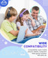 C3 Kids Headphones Wired, On-Ear Wired Headphones for Boys Girls with 3.5mm Jack, Foldable, Adjustable Headband, Child Headphones for School Home ...