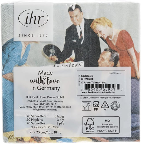Boston International IHR Anne Taintor, 20 Count Cocktail Beverage Paper Napkins, 5 x 5-Inches, Edibles (C824600)...