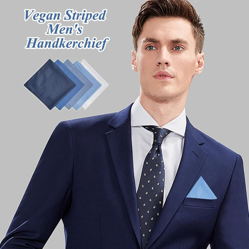 15.7" Cotton Navy Blue Pocket Squares for Men, Machine Wash Soft Gentlemen Handkerchiefs Hankie for Formal Daily Use...