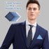 15.7" Cotton Navy Blue Pocket Squares for Men, Machine Wash Soft Gentlemen Handkerchiefs Hankie for Formal Daily Use...