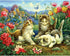 Bits and Pieces - 100 Piece Large Piece Family Jigsaw Puzzle for Adults & Kids - 15" x 19" - Sunny Day - 100 pc Butterfly Kitten Garden Jigsaw by ...