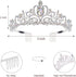 Velscrun Birthday Queen Tiaras Crown for Women, Girls Princess Crowns for Women, Queen Tiara for Mom, Silver Birth Crown Headband Birth Sash, 30th...