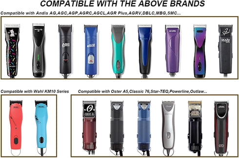 10 Blades Dog Grooming Blades Compatible with Andis/Oster A5/Wahl KM-10 Series Dog Clippers,Detachable Clipper Replacement Blade- Size 10 Blade 1/...