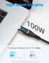 USB C to USB C Charger Cable (100W 5A), 3.3ft USBC to USBC Cable with LED Display, USB C Charging Cable Compatible with iPhone 15 Pro Max Plus, Ma...