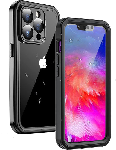 for iPhone 14 Pro Max Waterproof Case with Screen Protector,360°Full Body Protection,IP68 Underwater,Full Sealed Snowproof Dustproof Shockproof He...
