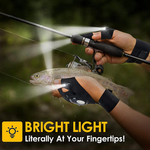 PARIGO LED Flashlight Gloves, Stocking Stuffers for Men Gift for Dad Husband Grandpa, Cool Gadget Christmas Birthday Gifts for Men Adults Him Boyf...