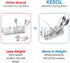 KESOL Sturdy 304 Stainless Steel Utensil Drying Rack Basket Holder with Hooks 3 Divided Compartments, Rust Proof, No Drilling...