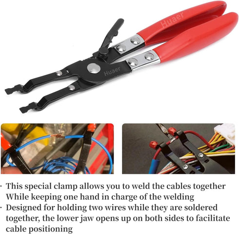 Akozon Car Soldering Pliers, Metal Soldering Plier Multi-Function Wire Welding Clamp Pick?Up Aid Tool Wire Welding Pliers For Automobile Maintenan...
