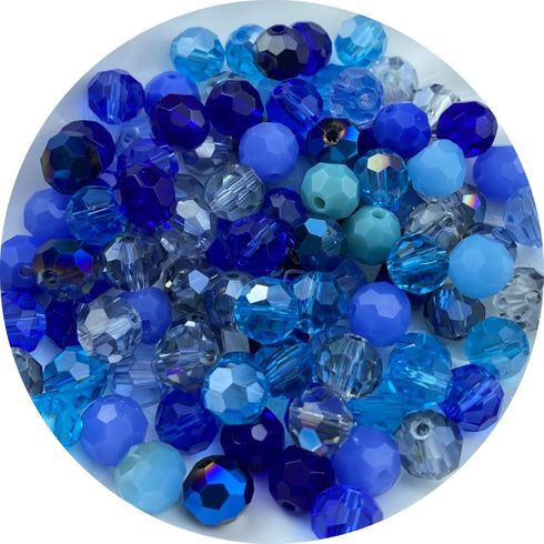 200pcs 6mm Round Crystal Glass Beads Round Faceted Beads Spacer Beads for Jewelry Making Bracelet Earring Necklace Wind Chimes Suncatchers DIY Cra...