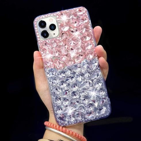 Bonitec for iPhone 11 Pro Max Case 3D Glitter Sparkle Bling Case for Women Luxury Shiny Crystal Rhinestone Diamond Bumper Clear Rose Gems Protecti...