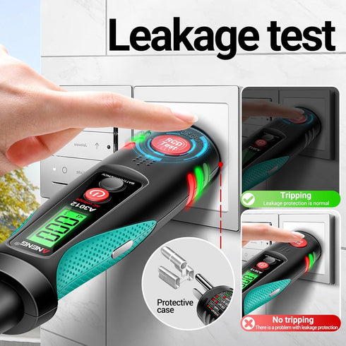 ANENG Non Contact Voltage Tester&Outlet Tester Receptacle Detector with Voltage LCD Display,Power Socket Checker Automatic Circuit Tester Polarity...