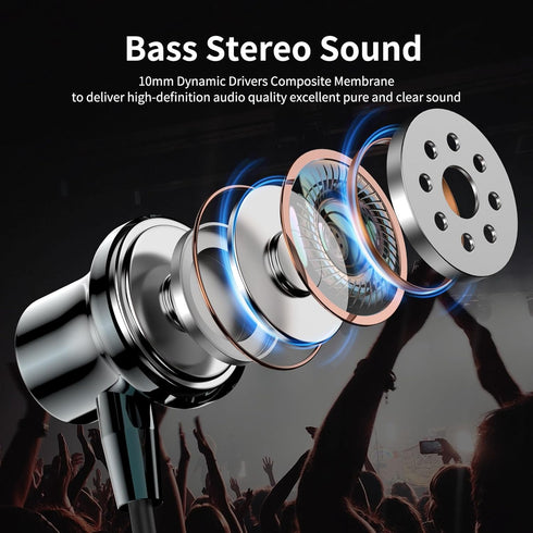 COOYA USB C Headphones Type C Wired Earbuds Bass Stereo Magnetic for iPhone 15 Pro iPad 10 Air 6 Noise Canceling Earphones in-Ear Headset+Mic for ...