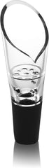 True Aerial Aerating Wine Pourer, Decant Wine Instantly, Aerating Pour Spout, Acrylic and Rubber, Drip-Free Pour, Set of 1...