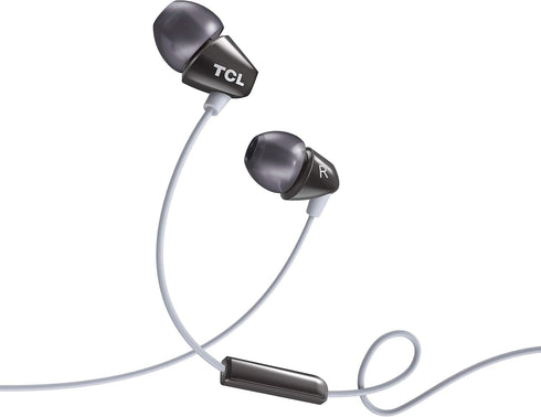 TCL SOCL100BK Socl 100 in-Ear Earbuds Wired Headphone with Passive Noise Isolation and Built-in Mic - Phantom Black...