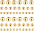 PH PandaHall 180pcs 18K Gold Plated Beads, 3mm 4mm 6mm Bracelet Bead Smooth Metal Spacer Beads Seamless Gold Ball Brass Tiny Bead for Summer Hawai...