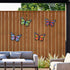EOORAU Metal Butterfly Wall Art Outdoor Decor - 4 Pack 9.8in Butterflies Wall Sculpture Hanging Decor for Home Yard Patio Garden Fence Decorations...