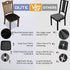 Gute Chair Seat Covers, Dining Room Chair Seat Covers with Ties, Stretch Solid Chair Covers Protectors for Dining Room Kitchen Chairs (4 Pcs, Blac...