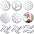 Mudder 9 Pieces Meat Grinder Blades Plate Discs Stainless Steel Food Knife Cutter Meat Grinder Replacement Parts for Size 5 Stand Mixer Accessorie...