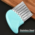 Potato Cutter Crinkle Wavy Shape French Fries Potato Chips Cuting Knife Stainless Steel Cucumber Carrot Vegetable Salad Waves Cutting Tool...