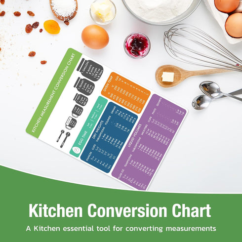 Magnetic Dry Erase Board Whiteboard for Fridge: Small Magnetic White Board for Refrigerator with Kitchen Conversion Chart Magnet, 4 Markers, 1 Era...