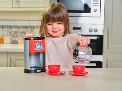 Casdon Little Cook Morphy Richards Coffee Maker Fillable Toy Coffee Maker For Children Aged 3+ Includes Water Level Indicator & Dripping Water! Re...