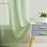 MYSTIC-HOME Sage Green Sheer Curtains 84 Inches Long, Rod Pocket Sheer Drapes for Living Room, Bedroom, 2 Panels, 52"x84", Semi Crinkle Voile Wind...