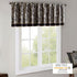 Madison Park Aubrey Jacquard Rod Pocket Valance , Classic Elegant Silk Paisley Valances for Windows , 50X18" , Black...