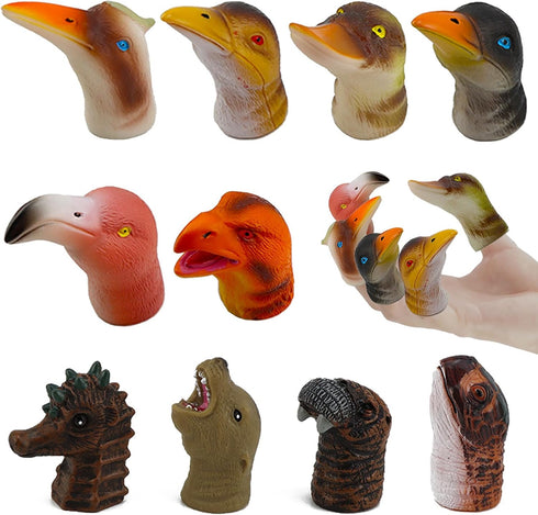 10 PCS Cute Finger Puppets Toys, a Very Good Educational Cognitive Toy, a Bridge for Children to Make Friends and Interact, Children’s Party Role-...