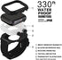 Compatible with for Apple Watch Band Case 42mm 44mm Series 5/4/3, IP68 Waterproof Case with Soft Silicone Band and Anti-Scratch Protector,Compatib...