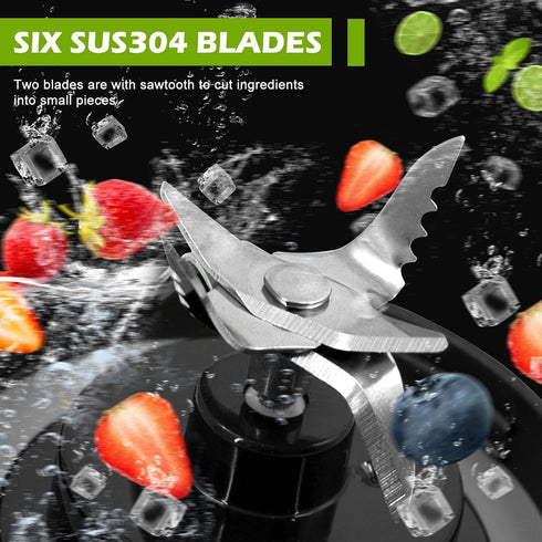 Personal Blender for Shakes and Smoothies, USB Rechargeable Shaker, Portable Juicer with Six Cutters, 380ML Juice Bottle for Travel Gym?Black?...