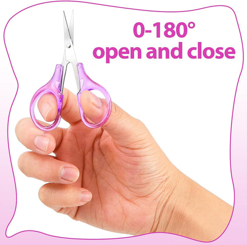 2 Pack Small Sewing Scissors Stainless Steel Crafting Scissors Sharp Scissors with Cover, Precision Portable Scissors for Embroidery Quilting Sewi...