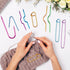 9 Pcs Aluminum Stitch Holders for Knitting Cable Needles with Stitch Markers, Safety Pin Brooch Weaving Sweater Knitting Stitch Holder Tool Bent T...