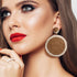 4 Pairs Handmade Raffia Rattan Bohemian Round Drop Dangle Earrings for Women, Boho Statement Cute Fun Hoop Earrings Set...