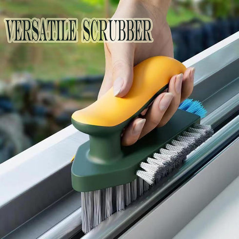 4-in-1 Grout Brush with Squeegee,Durable Bristles,Heavy-Duty Scrub Brushes for Cleaning with Stiff Bristles Cleaning Brush for Bathroom & Kitchen,...