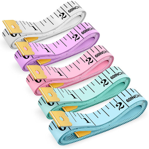 iBayam Tape Measure, Soft Ruler Measuring Tape for Body Weight Loss Fabric Sewing Tailor Cloth Vinyl Measurement Craft Supplies, 60-Inch Double Sc...