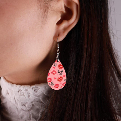 SAVITA 16 PCS Sublimation Earring Blanks, MDF Sublimation Printing Earrings, Unfinished Teardrop Earring Pendant with Earring Hooks for Jewelry DI...