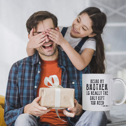 Kropsis Being My Brother Is Really The Only Gift You Need -Love You- Ceramic Coffee Mug White...
