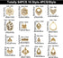 64Pcs Tibetan Antique Gold Chandelier Charms 16 Styles Vintage Filigree Hollow Links Charms with Loops Findings for Dangle Earrings Connector Comp...