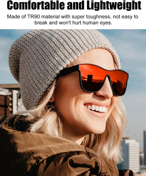 Smart Glasses,Bluetooth Sunglasses for Men Women with Speakers,Polarized Lenses,Touch/Voice Assistant...