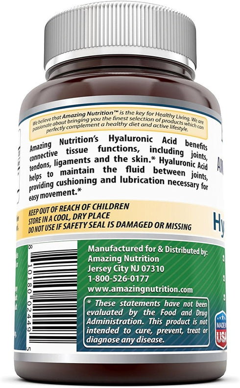 Amazing Formulas Hyaluronic Acid 100 mg Capsules | Supplement | Non-GMO | Gluten Free | Made in USA (2 Pack, 120 Count)...