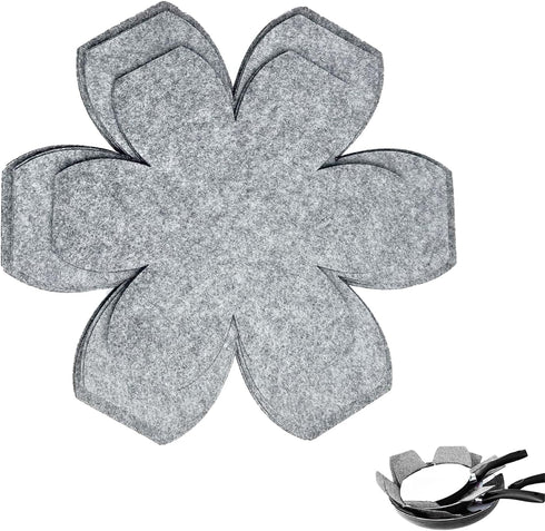 Pot and Pan Protectors, 6 Pack Pan Protectors in 3 Sizes, Pot Separator for Stacking, Anti-Slip Pan/Pot Dividers to Avoid Stratching or Marring, P...